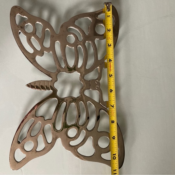 Silver Butterfly Trivet By F.B.Rogers Italy - Picture 6 of 7